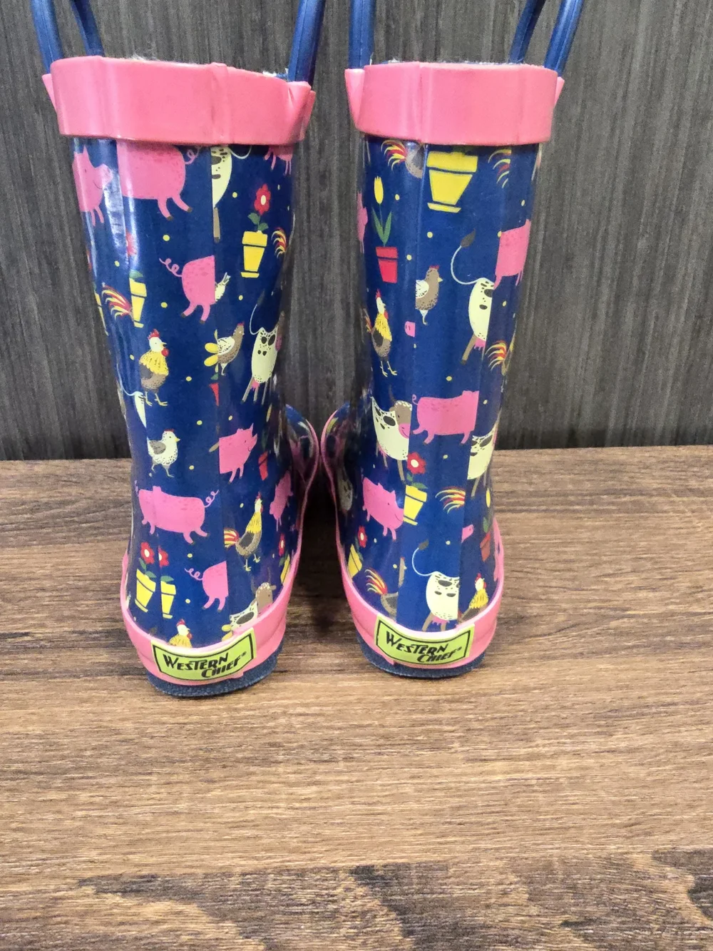 Western Chief On The Farm Rain Boots Toddler Size 10 Farm Animal Waterproof Boot